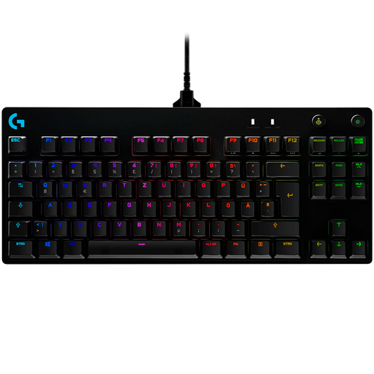 LOGITECH G PRO TKL Corded Mechanical Gaming Keyboard - BLACK - US INT'L - USB - CLICKY