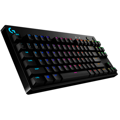 LOGITECH G PRO TKL Corded Mechanical Gaming Keyboard - BLACK - US INT'L - USB - CLICKY
