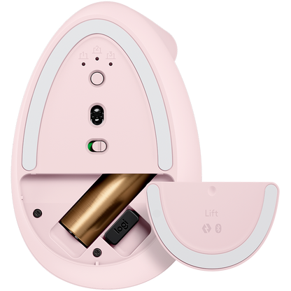 LOGITECH Lift Bluetooth Vertical Ergonomic Mouse - ROSE/DARK ROSE