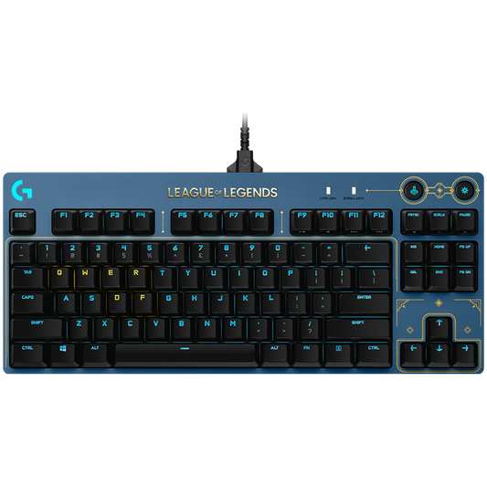 LOGITECH G PRO TKL LOL Corded Mechanical Gaming Keyboard - WAVE2 - US INT'L - USB - TACTILE