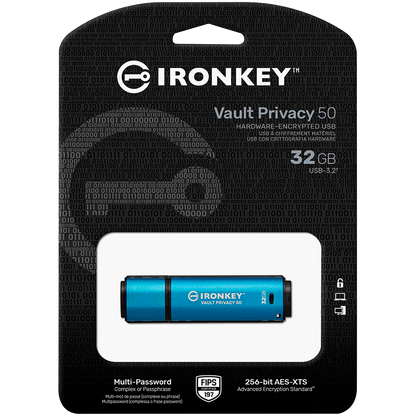 Kingston IronKey 32GB  USB 3.2 Gen 1 Vault Privacy 50 Series