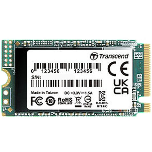 Transcend 512GB, M.2 2242,PCIe Gen3x4, NVMe, 3D TLC, DRAM-less