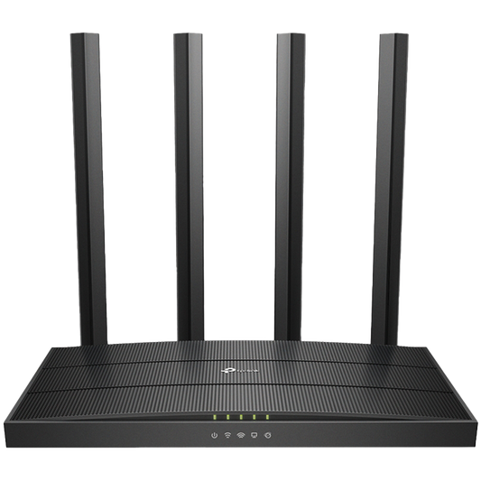 TP-Link Archer C6 AC1200 Wireless MU-MIMO Gigabit Router,867 Mbps at 5 GHz and 400 Mbps at 2.4 GHz band,1× Gigabit WAN Port,4× Gigabit LAN Ports, 1.2 GHz CPU,4×Fixed High-Performance Antennas,WPA3, Router/AP mode, Beamforming,Tether app,SPI firewall