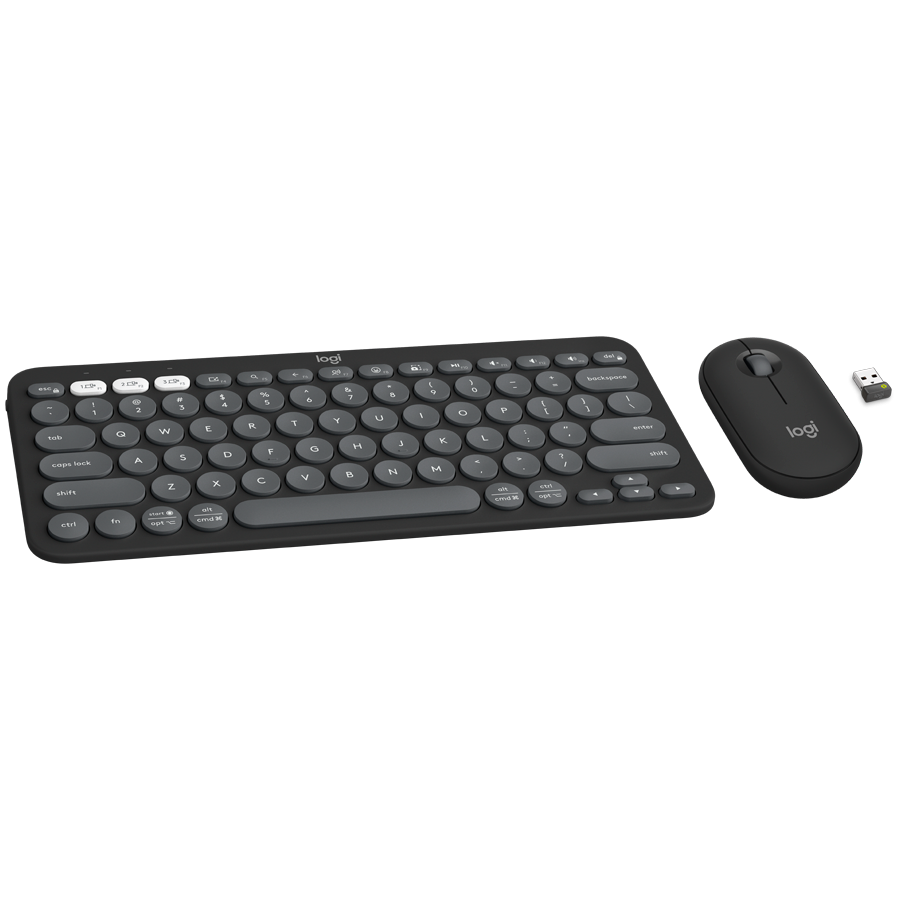 LOGITECH Pebble 2 Bluetooth Keyboard Combo - TONAL GRAPHITE - ARA