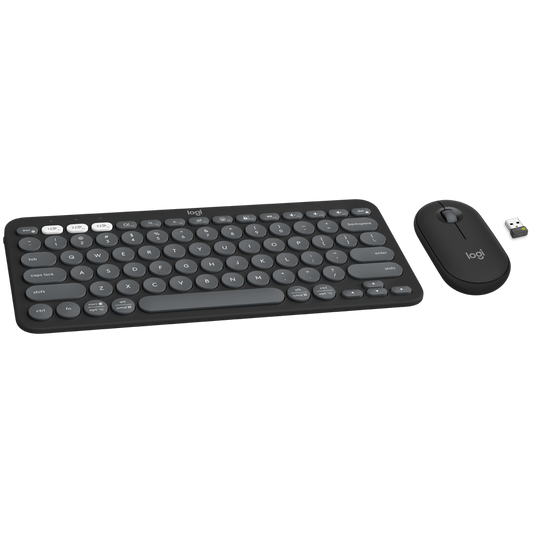 LOGITECH Pebble 2 Bluetooth Keyboard Combo - TONAL GRAPHITE - ARA