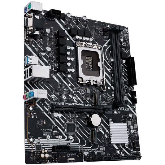 ASUS PRIME H610M-E D4-CSM LGA1700 mATX MB - Intel H610 2xDIMM DDR4 2xM.2 4xSATA PCIe 4.0 1Gb Ethernet 1xD-SUB 1xDisplayPort 1xHDMI with COM and RGB header