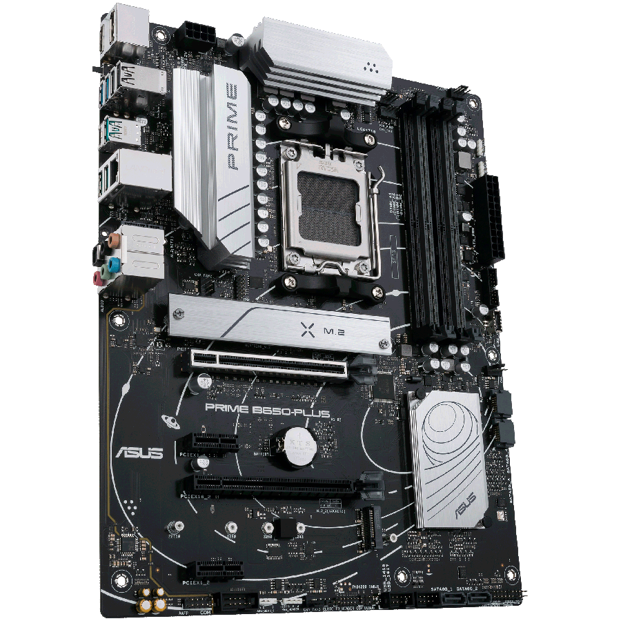 ASUS PRIME B650-PLUS AM5 ATX MB - AMD B650 4xDIMM DDR5 2xM.2 4xSATA PCIe 5.0 2.5Gb Ethernet 1xDisplayPort 1xHDMI with USB4 support and Aura Sync support