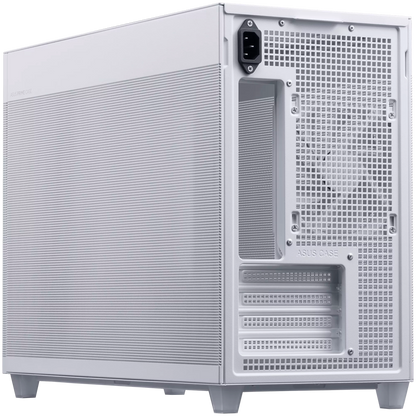 ASUS Prime AP201 MicroATX Case White - stylish 33-liter MicroATX case with tool-free side panels and a quasi-filter mesh, with support for 360 mm coolers, graphics cards up to 338 mm long, and standard ATX PSUs