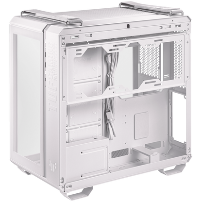 ASUS TUF Gaming GT502 ATX Gaming case White, Dual Chamber Chassis, Panoramic View, Tempered Glass front and side panel, Tool-Free side panels, Front Panel High-Speed USB Type-C