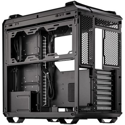 ASUS TUF Gaming GT502 ATX Gaming case Black, Dual Chamber Chassis, Panoramic View, Tempered Glass front and side panel, Tool-Free side panels, Front Panel High-Speed USB Type-C