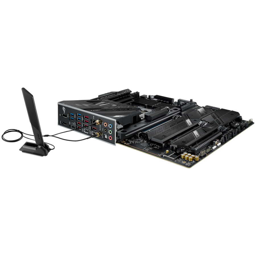 ASUS ROG STRIX Z790-E GAMING WIFI LGA1700 ATX gaming MB - Intel Z790 4xDIMM DDR5 5xM.2 4xSATA PCIe 5.0 2.5Gb Ethernet WiFi 6E + Bluetooth 1xDisplayPort 1x HDMI with Aura Sync support