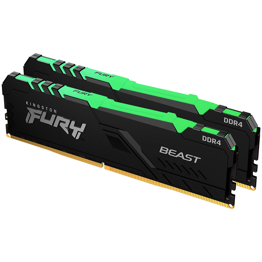 Kingston 64GB 3200MT/s DDR4 CL16 DIMM (Kit of 2) FURY Beast RGB