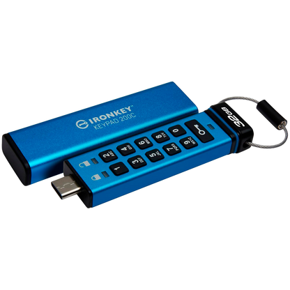 Kingston 32GB USB-C IronKey Keypad 200C, FIPS 140-3 Lvl 3 (Pending) AES-256