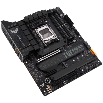 ASUS TUF GAMING X670E-PLUS WIFI AM5 ATX gaming MB - AMD X670 4xDIMM DDR5 4xM.2 4xSATA PCIe 5.0 2.5Gb Ethernet WiFi 6E + Bluetooth 1xDisplayPort 1xHDMI with Aura Sync support