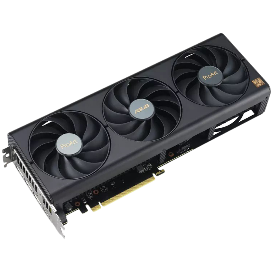 ASUS Video Card NVidia ProArt GeForce RTX 4060 Ti OC Edition 16GB GDDR6 VGA bring elegant and minimalist style to empower creator PC builds, PCIe 4.0, 1xHDMI 2.1a, 3xDisplayPort 1.4a