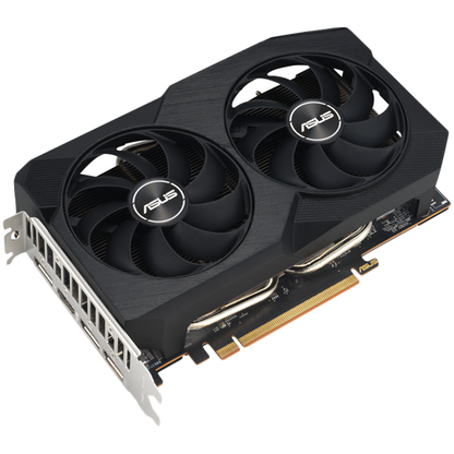 ASUS Video Card AMD Radeon Dual RX 7600 V2 OC Edition 8GB GDDR6 VGA optimized inside and out for lower temps and durability, PCIe 4.0, 1xHDMI 2.1, 3xDisplayPort 1.4a