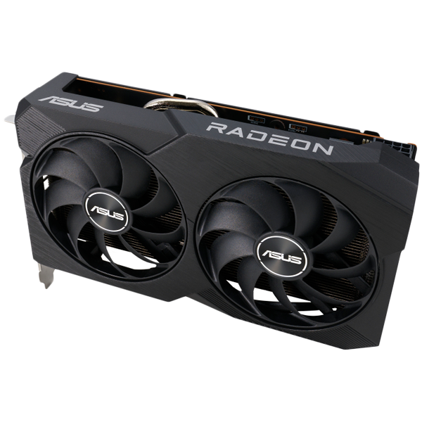 ASUS Video Card AMD Radeon Dual RX 7600 V2 OC Edition 8GB GDDR6 VGA optimized inside and out for lower temps and durability, PCIe 4.0, 1xHDMI 2.1, 3xDisplayPort 1.4a