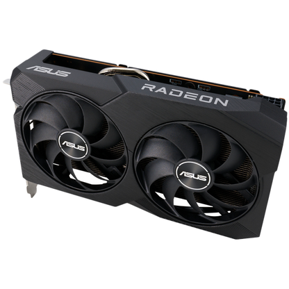 ASUS Video Card AMD Radeon Dual RX 7600 V2 OC Edition 8GB GDDR6 VGA optimized inside and out for lower temps and durability, PCIe 4.0, 1xHDMI 2.1, 3xDisplayPort 1.4a