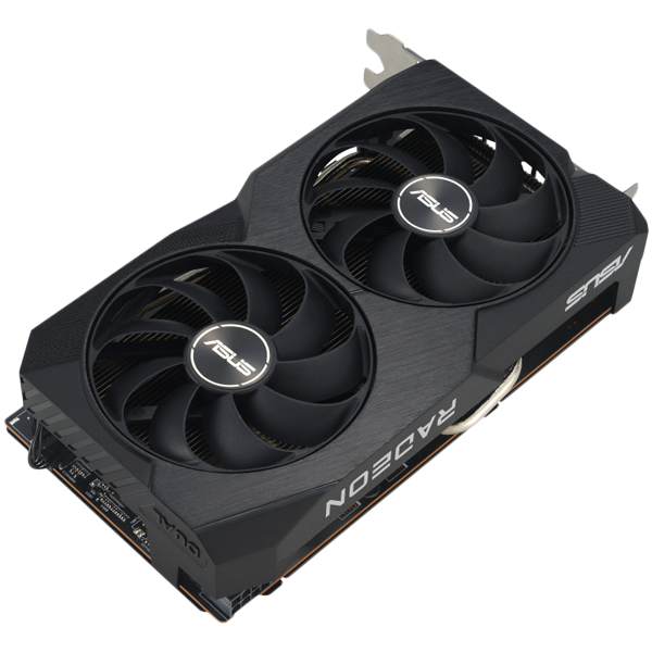 ASUS Video Card AMD Radeon Dual RX 7600 V2 OC Edition 8GB GDDR6 VGA optimized inside and out for lower temps and durability, PCIe 4.0, 1xHDMI 2.1, 3xDisplayPort 1.4a