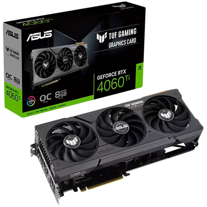 ASUS Video Card NVidia TUF Gaming GeForce RTX 4060 Ti OC Edition 8GB GDDR6 VGA with DLSS 3, lower temps, and enhanced durability, PCIe 4.0, 1xHDMI 2.1a, 3xDisplayPort 1.4a