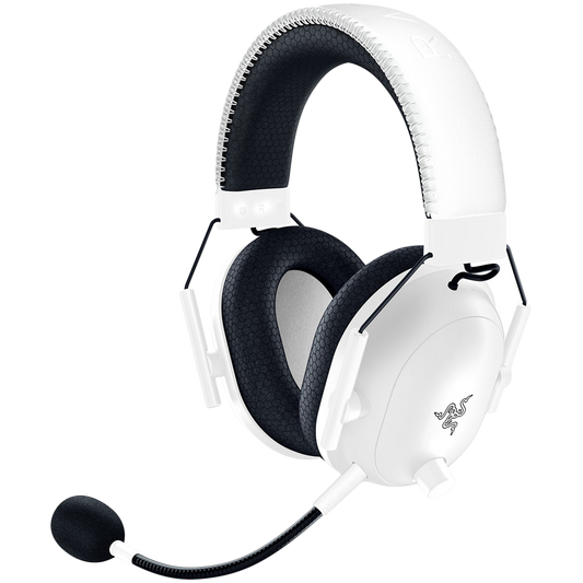 BlackShark V2 Pro (2023) - White, Wireless Gaming Headset, Razer TriForce Titanium Driver 50 mm, Oval Ear Cushions, Detachable Super Wideband microphone, THX Spatial Audio, Type A Wireless (2.4 GHz), Bluetooth 5.2