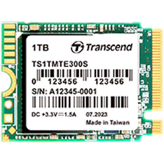 Transcend 1TB, M.2 2230, PCIe Gen3x4, NVMe, TLC, DRAM-less