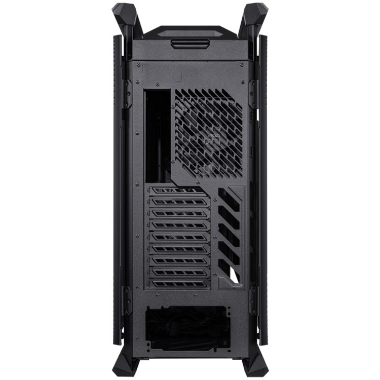 ASUS ROG Hyperion GR701 E-ATX Gaming case Black, 420 mm dual radiator support, four 140 mm fans, metal GPU holder, component storage, ARGB fan hub, Aura Sync, Dual USB Type-C ports, 60W fast charging - image 3