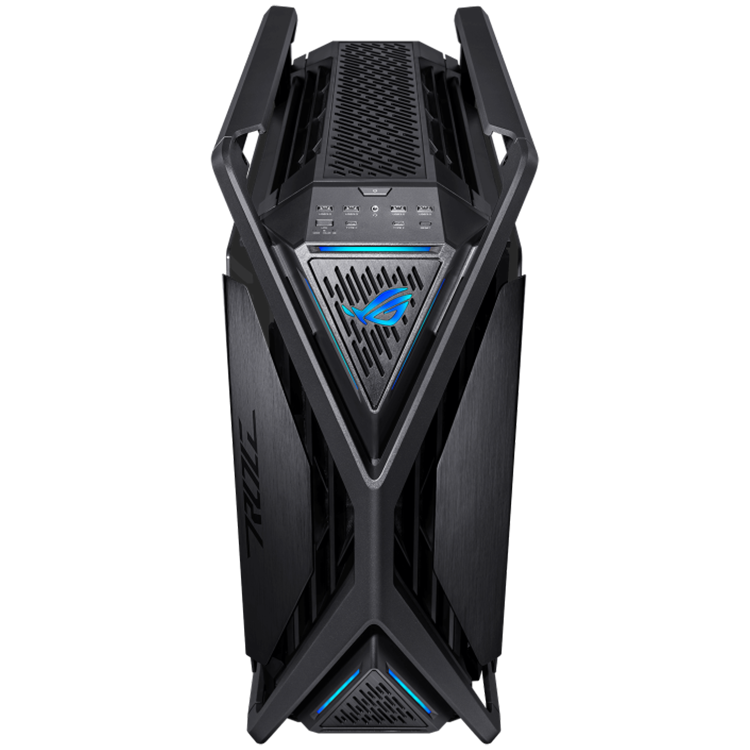 ASUS ROG Hyperion GR701 E-ATX Gaming case Black, 420 mm dual radiator support, four 140 mm fans, metal GPU holder, component storage, ARGB fan hub, Aura Sync, Dual USB Type-C ports, 60W fast charging - image 4