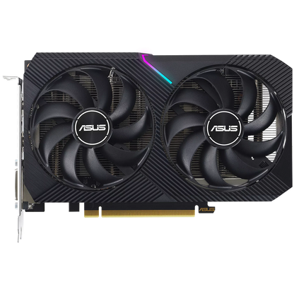 ASUS Video Card NVidia Dual GeForce RTX 3050 V2 OC Edition 8GB GDDR6 VGA with two powerful Axial-tech fans and a 2-slot design for broad compatibility, PCIe 4.0, 1xDVI-D, 1xHDMI 2.1, 1xDisplayPort 1.4a