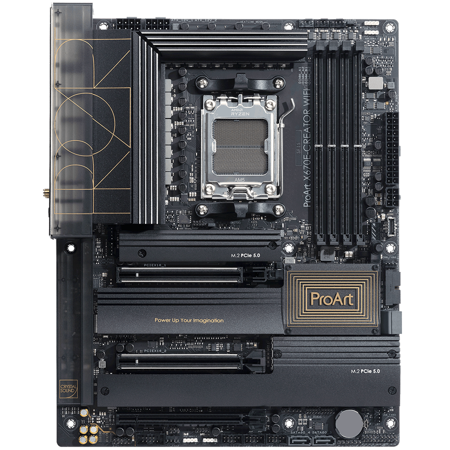 ASUS PROART X670E-CREATOR WIFI AM5 ATX professional MB – alternate product view 2