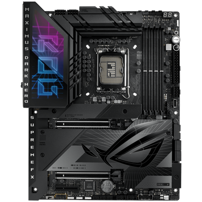 ASUS ROG MAXIMUS Z790 DARK HERO LGA1700 ATX gaming MB - Intel Z790 4xDIMM DDR5 5xM.2 4xSATA PCIe 5.0 2.5Gb Ethernet WiFi 7 + Bluetooth 1xHDMI 2x Intel Thunderbolt 4 ports (USB Type-C) with Aura Sync support