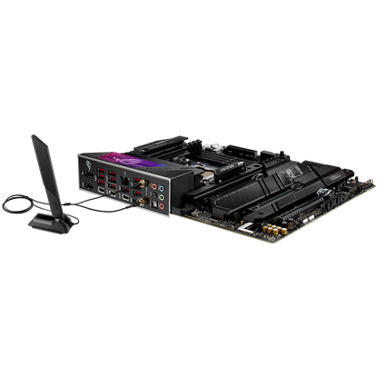 ASUS ROG STRIX X670E-E GAMING WIFI AM5 ATX gaming MB - AMD X670 4xDIMM DDR5 4xM.2 4xSATA PCIe 5.0 2.5Gb Ethernet WiFi 6E + Bluetooth 1xDisplayPort 1x HDMI with Aura Sync support