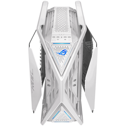 ASUS ROG Hyperion GR701 E-ATX Gaming case White, 420 mm dual radiator support, four 140 mm fans, metal GPU holder, component storage, ARGB fan hub, Aura Sync, Dual USB Type-C ports, 60W fast charging - image 4