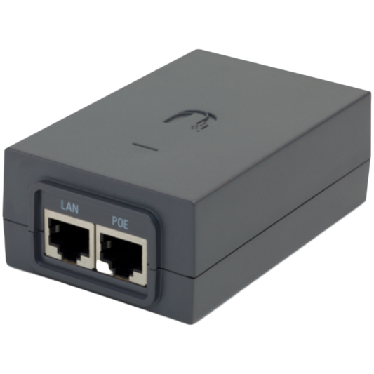 UBIQUITI 24V PoE Adapter; Surge and clamping protection; Maximum surge discharge; Peak pulse current; AC cable with earth ground.
