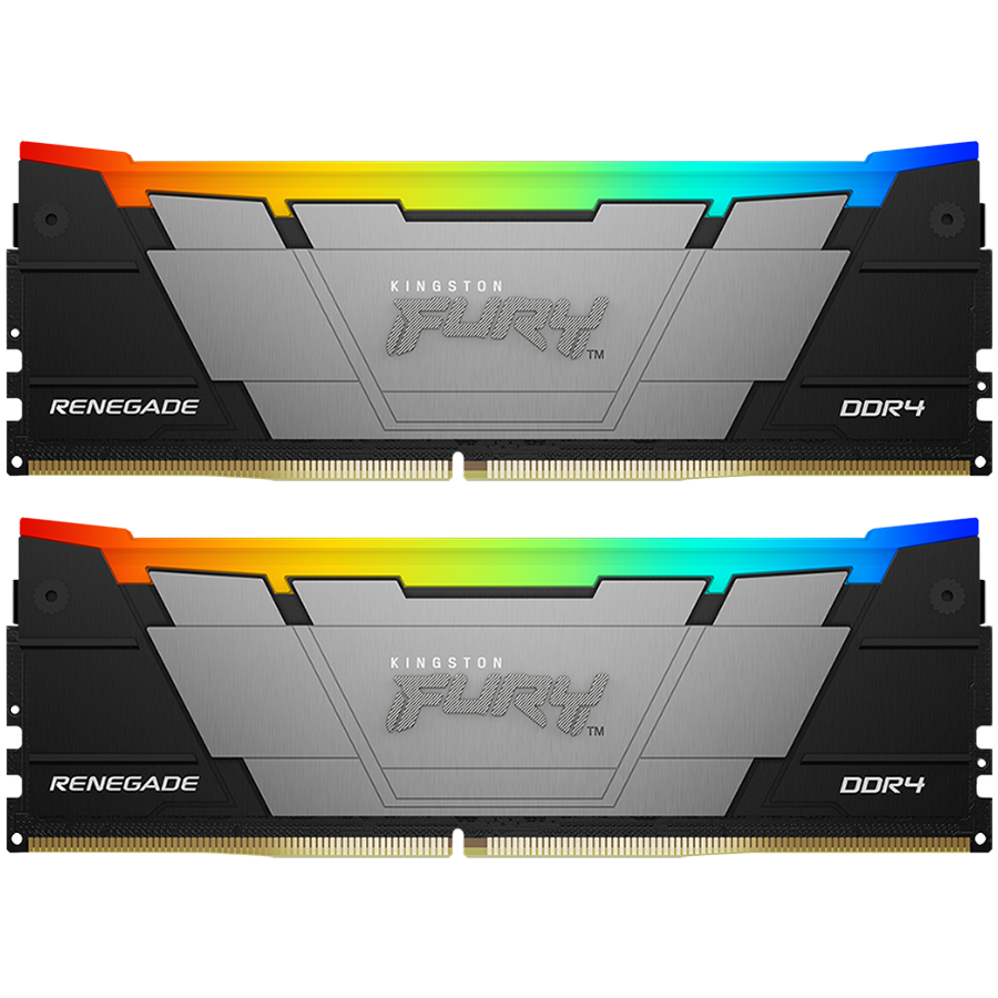 Kingston 32GB 3200MT/s DDR4 CL16 DIMM (Kit of 2) 1Gx8 FURY Renegade RGB