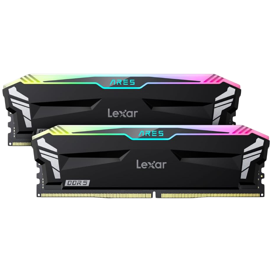 Lexar Ares 32GB DDR5 6400MHz (2x16GB KIT) CL32 DIMM, 1.4V, heatsink, RGB, Black
