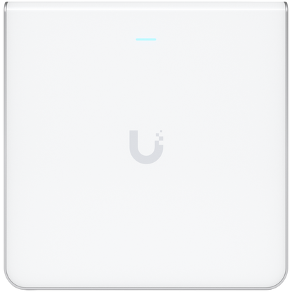 UBIQUITI U6 Enterprise In-Wall, 10 spatial streams, 115 m² (1,250 ft²) coverage, 600+ connected devices, Powered using PoE+/PoE++, (4) GbE ports with (1) PoE output, 2.5 GbE uplink.