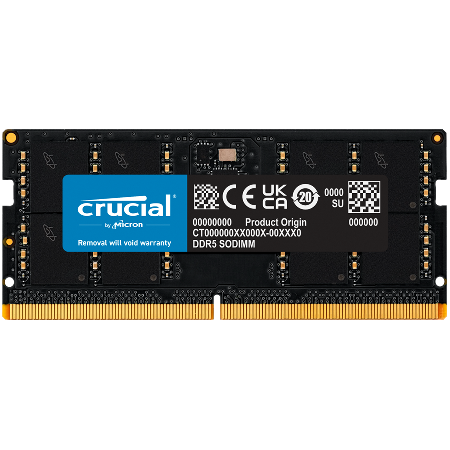 Crucial 32GB DDR5-4800 SODIMM CL40 (16Gbit) Tray
