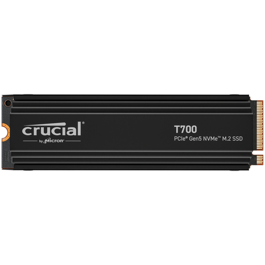 Crucial T700 2TB PCIe Gen5 NVMe M.2 SSD with heatsink