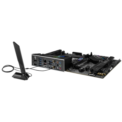 ASUS ROG STRIX B760-F GAMING WIFI LGA1700 ATX gaming MB - Intel B760 4xDIMM DDR5 3xM.2 4xSATA PCIe 5.0 2.5Gb Ethernet WiFi 6E + Bluetooth 1xDisplayPort 1xHDMI with Aura Sync support