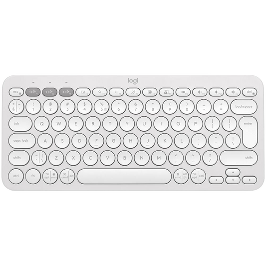 LOGITECH K380S Bluetooth Keyboard - TONAL WHITE - US INT'L