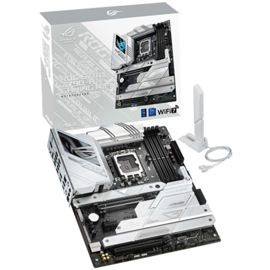 ASUS ROG STRIX Z790-A GAMING WIFI II LGA1700 ATX gaming MB - Intel Z790 4xDIMM DDR5 5xM.2 4xSATA PCIe 5.0 2.5Gb Ethernet WiFi 7 + Bluetooth 1xDisplayPort 1xHDMI with Aura Sync support