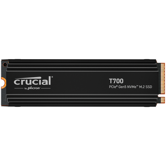 Crucial T700 1TB PCIe Gen5 NVMe M.2 SSD with heatsink