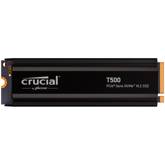 Crucial T500 1TB PCIe Gen4 NVMe M.2 SSD with heatsink