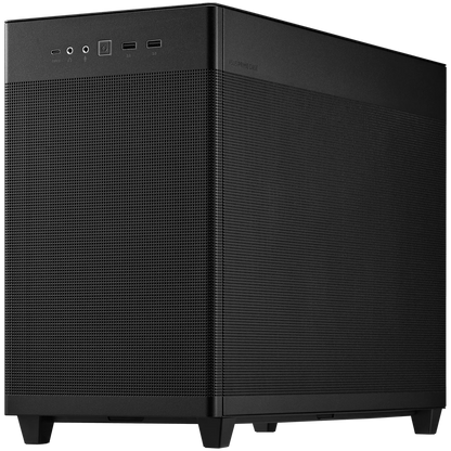 ASUS Prime AP201 Tempered Glass MicroATX Case Black - stylish 33-liter MicroATX case with tool-free side panels, with support for 360 mm coolers, graphics cards up to 338 mm long, and standard ATX PSUs