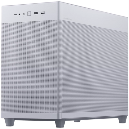ASUS Prime AP201 Tempered Glass MicroATX Case White - stylish 33-liter MicroATX case with tool-free side panels, with support for 360 mm coolers, graphics cards up to 338 mm long, and standard ATX PSUs