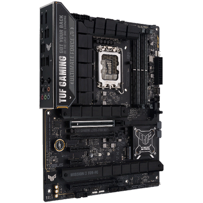 ASUS TUF GAMING Z790-PRO WIFI LGA1700 ATX gaming MB - Intel Z790 4xDIMM DDR5 4xM.2 4xSATA PCIe 5.0 2.5Gb Ethernet WiFi 6E + Bluetooth 1xDisplayPort 1xHDMI with Aura Sync support