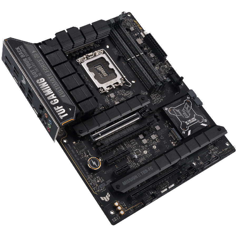 ASUS TUF GAMING Z790-PRO WIFI LGA1700 ATX gaming MB - Intel Z790 4xDIMM DDR5 4xM.2 4xSATA PCIe 5.0 2.5Gb Ethernet WiFi 6E + Bluetooth 1xDisplayPort 1xHDMI with Aura Sync support
