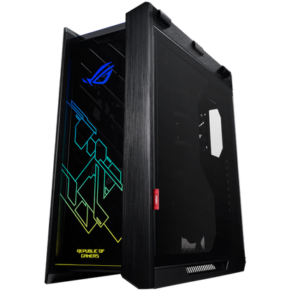 ASUS ROG Strix Helios GX601 Black Edition RGB ATX/EATX mid-tower gaming case with tempered glass, aluminum frame, GPU braces, 420mm radiator support and Aura Sync