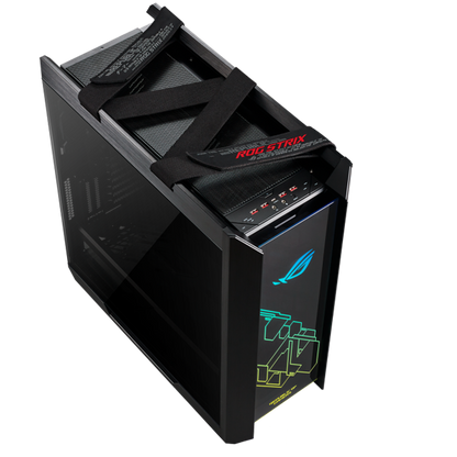 ASUS ROG Strix Helios GX601 Black Edition RGB ATX/EATX mid-tower gaming case with tempered glass, aluminum frame, GPU braces, 420mm radiator support and Aura Sync